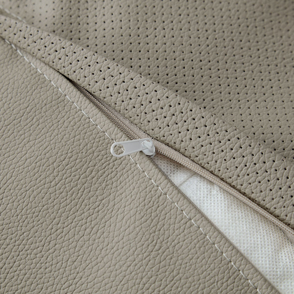 English Elm Modern 5-Seat Curved Sectional Sofa In Light Grey Eco-Leather - Stylish Comfort For Apartments & Offices W2582S00078