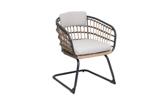 English Elm Wicker Outdoor Dining Chairs Set of 2 with Synthetic Rattan and Resort Style Appeal W3990P421170