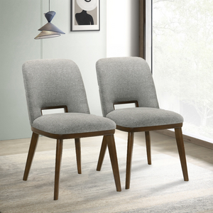 English Elm Ashcroft Furniture - Blake Light Grey Fabric Dining Chair (Set Of 2)