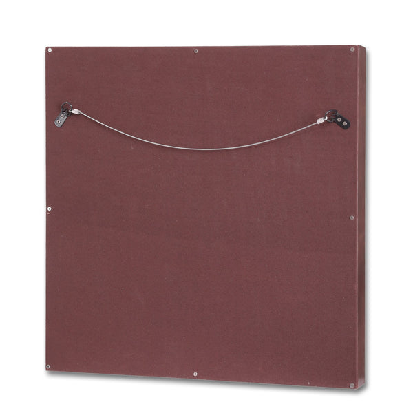 English Elm Christopher Knight Home® - Wall Mirror Blalock Square Handcrafted Goat Leather Frame 27x27in Reflective Accent for Elegant Rooms 68948.00