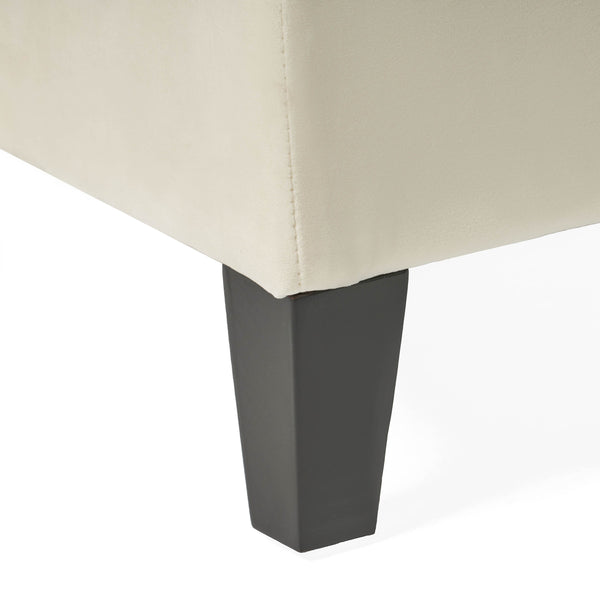 English Elm Christopher Knight Home® - Button Tufted Diamond-Stitched Storage Ottoman Bench with Soft-Close Hinge, Removable Legs, 52" Largo Beige N769P227940I