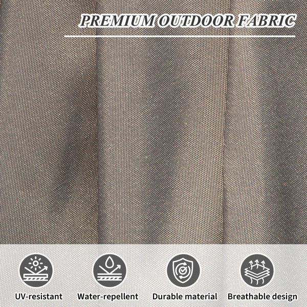 English Elm 9 9 ft Aluminum Cantilever Patio Umbrella with Tilt, Hydraulic Lift, UPF50+ Canopy, Rustproof Frame Gray W1859P337823