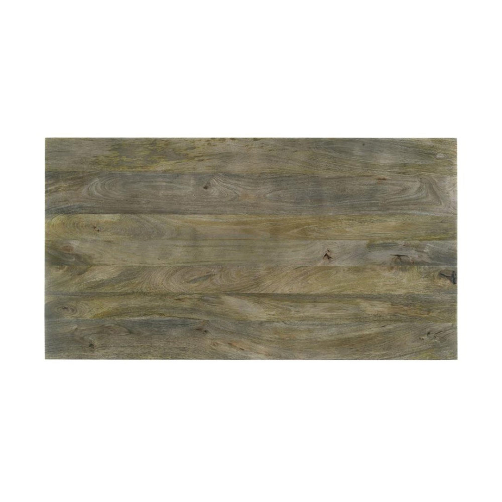 English Elm Rectangular Solid Wood Coffee Table - Elegant Mango Brown, Versatile Design For Modern & Rustic Homes B016P373136-GIGA