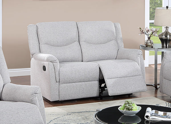 English Elm Modern Burlap Textured 2 Piece Reclining Loveseat and Chair Set for Living Room Beige B011S02350