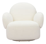 Pilka Swivel Chair White 110280 Zuo Modern