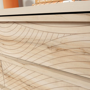 English Elm Dresser, Versatile Brown Finish With Six Drawers - Durable Engineered Wood For Organized Storage B356P367729