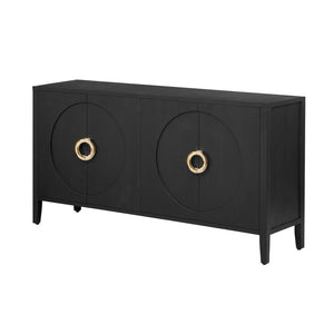 English Elm U_Style Elegant Fir Veneer Storage Cabinet With Textured Finish - Perfect For Living Room & Entryway N711P235226B-GIGA