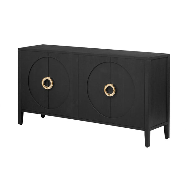 English Elm U_Style Elegant Fir Veneer Storage Cabinet With Textured Finish - Perfect For Living Room & Entryway N711P235226B-GIGA