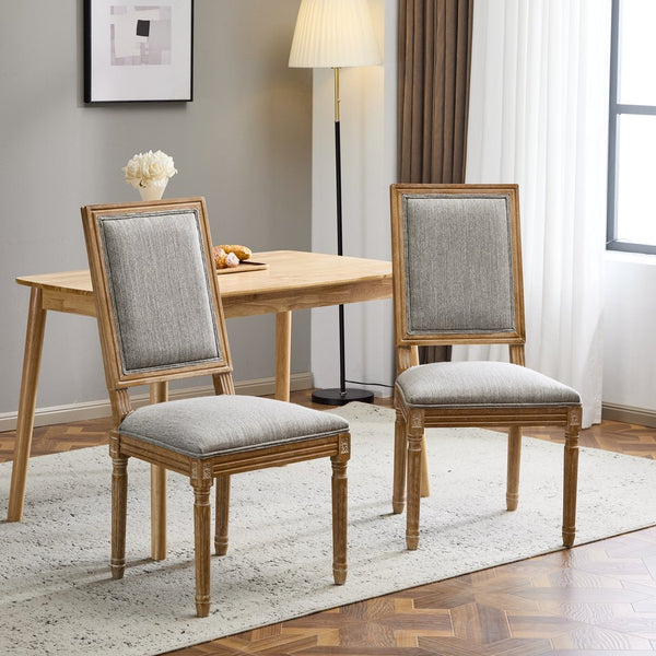 English Elm Christopher Knight Home® - [Set Of 2] French Country Dining Chairs - Vintage Cane Backrest & Plush Upholstered Seats - Rustic Elegance For Your Home N767P263677G