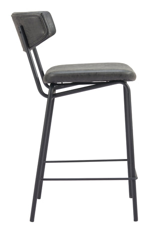 Charon Counter Stool - Set of 2 Vintage Black 110263 Zuo Modern