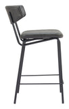 Charon Counter Stool - Set of 2 Vintage Black 110263 Zuo Modern