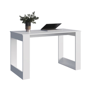 English Elm Writing Desk Sleek 47.2" Workstation with Sturdy Legs, Engineered Wood Finish for Home Offices White 51.97 L x 28.35 W x 3.15 H B097P296831