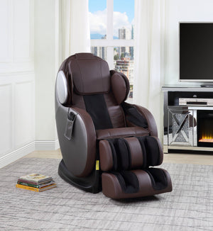 English Elm Pacari Chocolate 2D Power Massage Chair with Zero Gravity, 16 Airbags, Shiatsu Kneading & Foot Relief B2726P251666