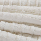 Madison Park Arctic Casual Fur Down Alternative Comforter Mini Set BASI10-0255 Ivory