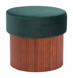 Boto Storage Ottoman Green 110182 Zuo Modern