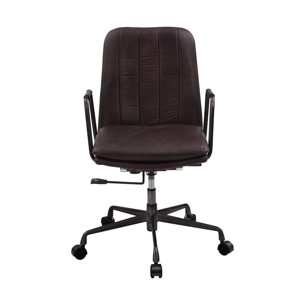 English Elm Mars Top Office Chair with 360° Swivel, Adjustable Height, Wheels & Top-Grain Leather Comfort and Durability B062P215464
