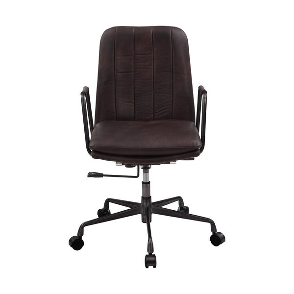 English Elm Mars Top Office Chair with 360° Swivel, Adjustable Height, Wheels & Top-Grain Leather Comfort and Durability B062P215464