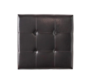 English Elm 35inch Tufted Storage Ottoman Square Bench Birch Legs Spacious Living Room Accent N778P358686E