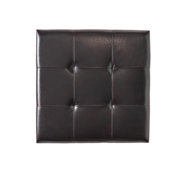 English Elm 35inch Tufted Storage Ottoman Square Bench Birch Legs Spacious Living Room Accent N778P358686E