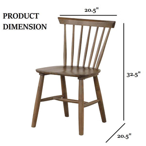 English Elm Mid-Century Upholstered Side Chair Pair with Rubberwood Frame, Curved Backrest and Cozy Seat Cushioning Walnut 23 L x 23 W x 28 H B2741P406730