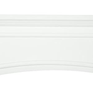 English Elm HOMCOM Elegant MDF Fireplace Mantel Surround with Decorative Pattern, 45.25" Top, 66 lb Capacity White W2225P217257