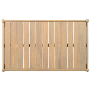 English Elm Outdoor Solid Acacia Slatted Coffee Table Patio Deck Low Profile Teak Finish N768P361446L