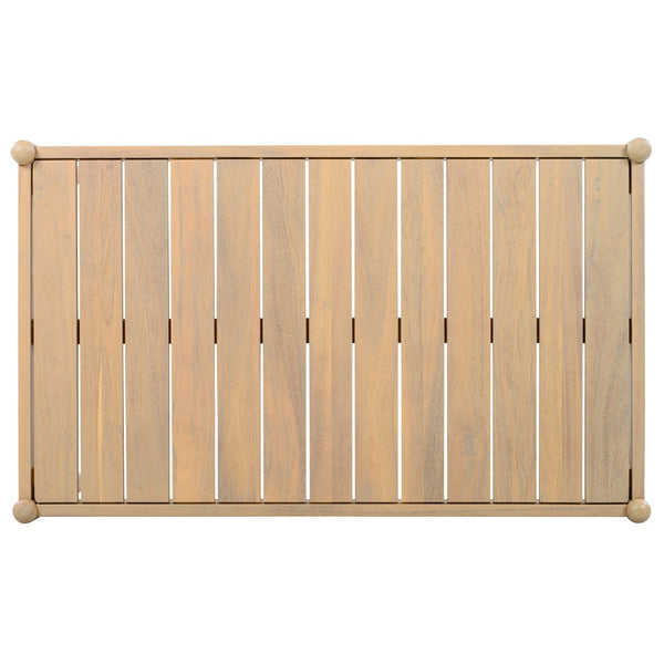 English Elm Outdoor Solid Acacia Slatted Coffee Table Patio Deck Low Profile Teak Finish N768P361446L