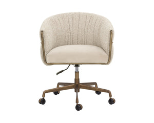 Sunpan OLMA Office Chair - Comfort and Style with Two-Tone Upholstery in Meg Taupe & Santa Cruz Oatmeal 112388