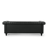 Christopher Knight Home® - Noble House - Drury Contemporary Channel Stitch 3 Seater Sofa With Nailhead Trim