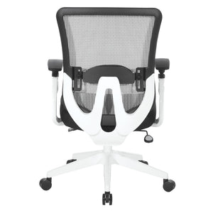 OSP Home Furnishings Vertical Mesh Back Ergonomic Manager Chair with Lumbar Support for Modern Office Use 889-3TW1N1421W