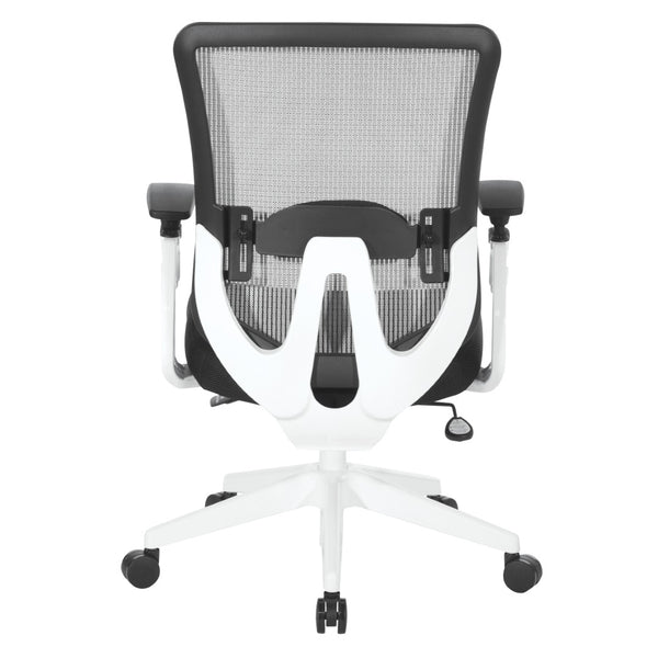 OSP Home Furnishings Vertical Mesh Back Ergonomic Manager Chair with Lumbar Support for Modern Office Use 889-3TW1N1421W