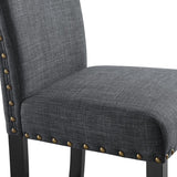 English Elm Madsanorin Grey Dining Chairs With Nailhead Trim (Set Of 2)