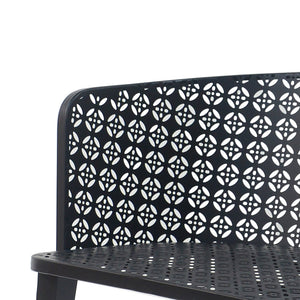 English Elm Christopher Knight Home® - Milan Outdoor Dining Chair Set of 2 — Rust-Resistant Iron Patio Chairs with Durable Weatherproof Design Black N775P229940B