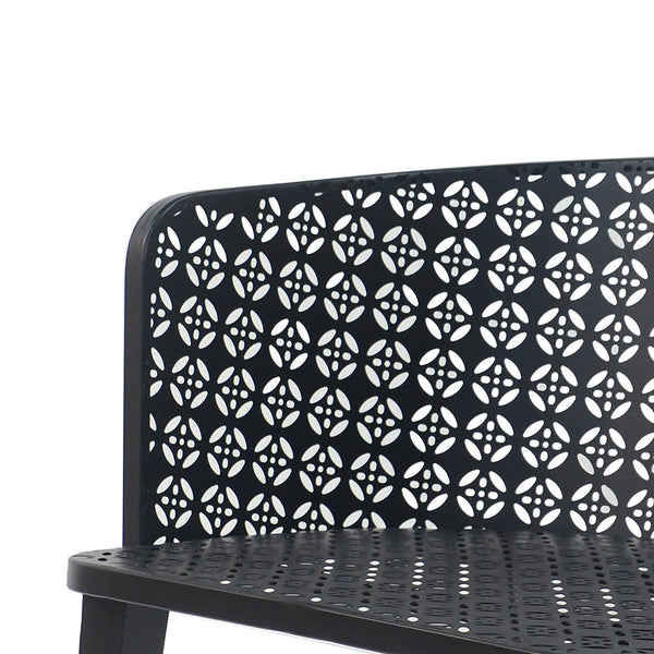 English Elm Christopher Knight Home® - Milan Outdoor Dining Chair Set of 2 — Rust-Resistant Iron Patio Chairs with Durable Weatherproof Design Black N775P229940B