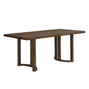 English Elm Christopher Knight Home® - 69 69 INCHES DINING TABLE - Sleek Solid Wood & MDF Rectangular Table with U-Shaped Trestle Base, Seats 6 Walnut N771P256927T