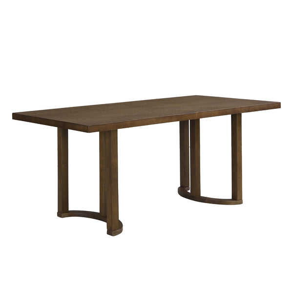 English Elm Christopher Knight Home® - 69 69 INCHES DINING TABLE - Sleek Solid Wood & MDF Rectangular Table with U-Shaped Trestle Base, Seats 6 Walnut N771P256927T