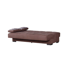 English Elm PrimeNest Sovo Collection Upholstered Convertible Sofabed with Storage and Click-Click Sleeper Mechanism Brown B030P286574