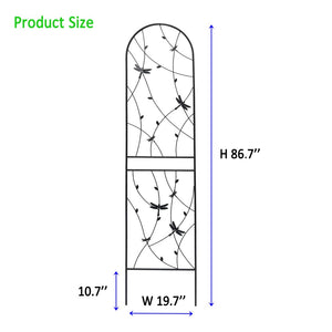 English Elm 4 Pack Powder-coated Metal Garden Trellis Panels Rustproof Climbing Plant Support Outdoor W1586P268047