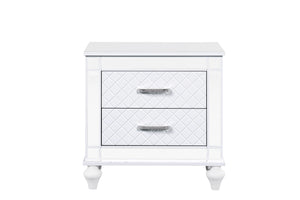 English Elm Livorno Silver Champagne Nightstand with Felted Top Drawer, Full-Extension Slides, 27"H x 27"W B078P286353