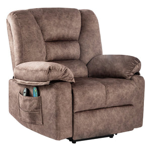 English Elm Power Lift Recliner with Massage & Heat, 8-Point Therapy, Timer & Easy Power Lift Assistance Brown W1403P177447