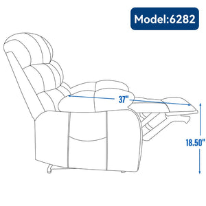 English Elm Lift Power Recliner Chenille Chair Dual Motor Massage Heat 350 Lb Capacity Living Room Brown W3224P288620