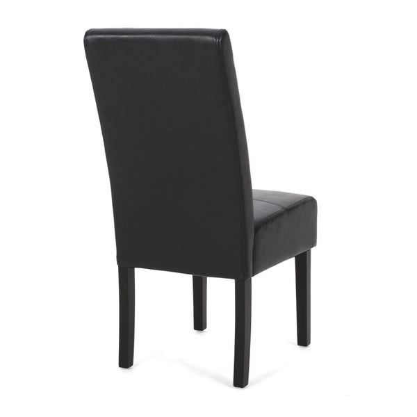 English Elm Hanford Upholstered Dining Chair Set of 2 with T-stitch Back and Tapered Legs N767P360602B