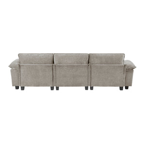 English Elm Modern Sofa Plush Chenille Comfort with High-Density Foam & Pocket Coils, Reversible Cushions, Durable Frame Brown Gray,Pewter 34.5 L x 29 W x 8.5 H B011S01814