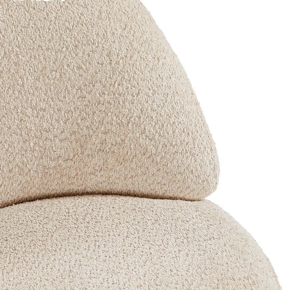 English Elm Accent chair with 360° Swivel, Cloud-Like Upholstery, Compact Space-Saving Design, Supports 260 lbs Beige W820P265188