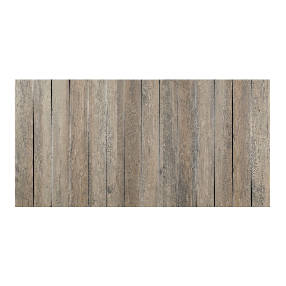 English Elm Industrial 3pc Coffee Table Set with Replicated Wood Tops and Sand Black U-Shape Steel Base, Rustic Appeal Black,Natural 27 L x 26 W x 4 H B2741P360163