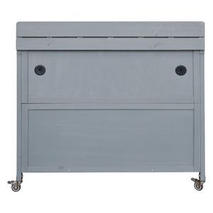 English Elm K&k Outdoor Modular Kitchen Island 2 Piece Fir Wood Stainless Steel Sink Station N707S000024G