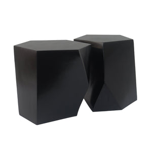 English Elm Christopher Knight Home® - MODERN Geometric MGO Coffee Table Set — Durable Moisture‑Resistant Nesting Tables with Bold Lines and Versatility Black N770P256221B