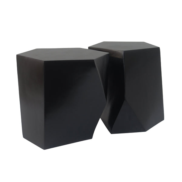 English Elm Christopher Knight Home® - MODERN Geometric MGO Coffee Table Set — Durable Moisture‑Resistant Nesting Tables with Bold Lines and Versatility Black N770P256221B