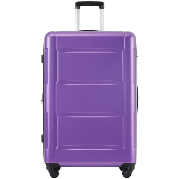 English Elm 2 Piece Abs Hard Shell Spinner Luggage Set with Tsa Lock Expandable Suitcases Purple N732P198745I