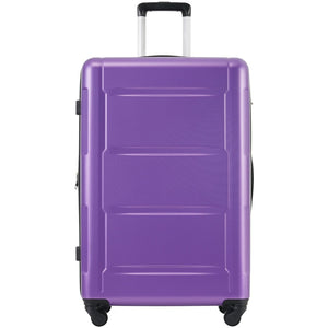 English Elm 2 Piece Abs Hard Shell Spinner Luggage Set with Tsa Lock Expandable Travel Suitcases Purple N732P198744I